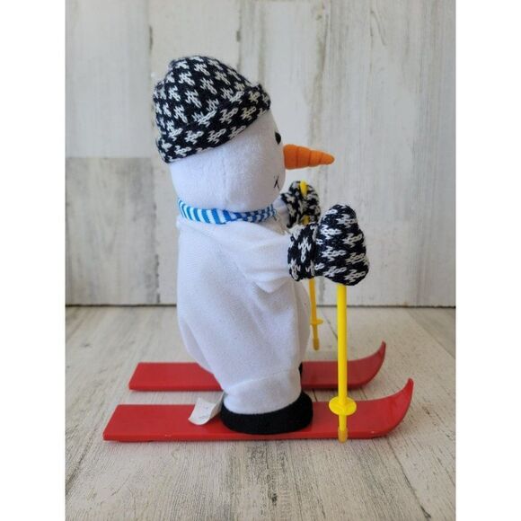 Ski skiing singing snowman AS IS plush Xmas decor - Picture 4 of 9